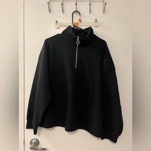 Reitmans black quarter zip sweater